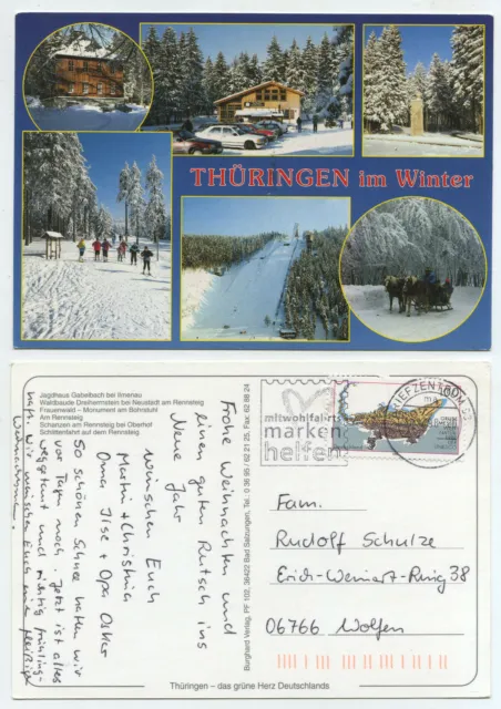 59013 - Thuringia in winter - postcard, run 1998