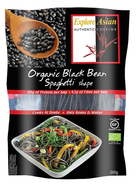 Forme di spaghetti fagioli neri biologici - 200 g