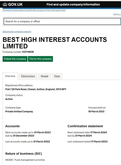 Società a responsabilità limitata UK in vendita - marzo 2021 - MIGLIORI CONTI AD ALTO INTERESSE LIMITATI