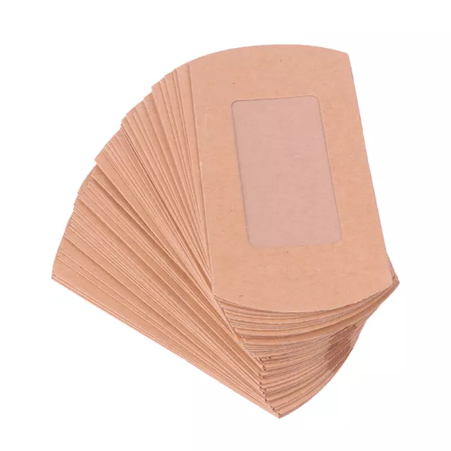 50Pcs Kraft Paper Pillow Box With Clear Window Candy Packaging Box For ParJO