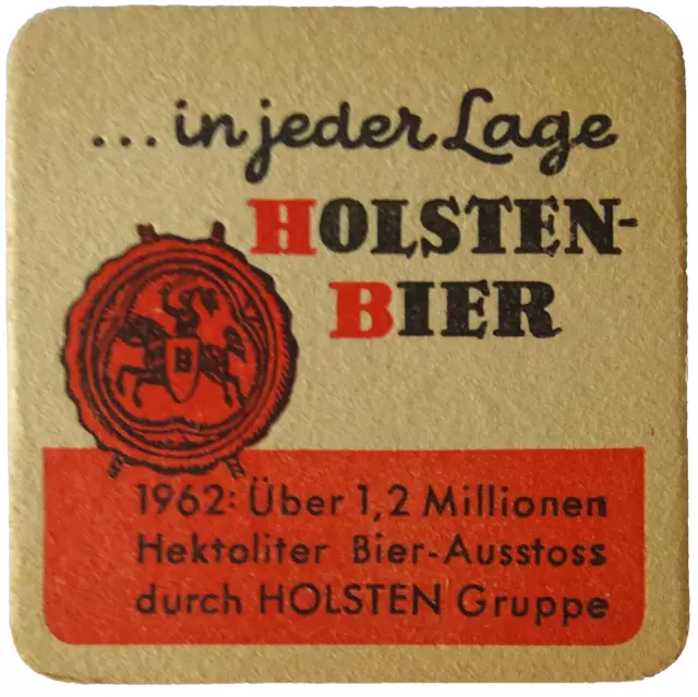 ALTER BIERDECKEL Holsten Brauerei Hamburg seit 1879 Bierfilze Sammlerstück