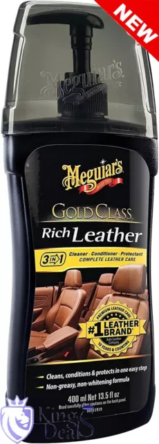 MeguiarS G17914EU Gold Class Rich Leather 3In1 Leather Cleaner Leather Condition