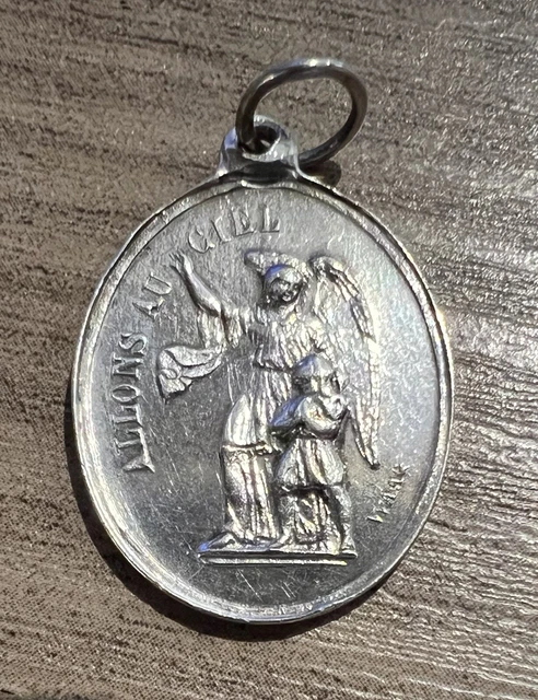 Pendentif épingle Religieuse Ancien En Argent – Bijou Vintage – Occasion à Restaurer Ou à Porter