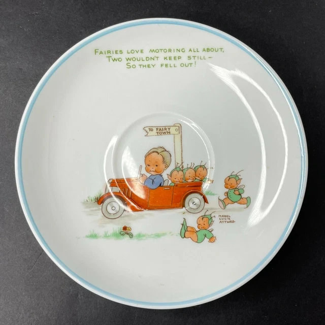 Platillo de colección Shelley MABEL LUCIE ATTWELL HADAS CIUDAD China COCHE