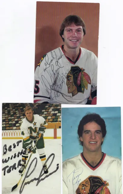 Dave Hutchison Signed / Autographed Hockey Postcard Chicago Black Hawks