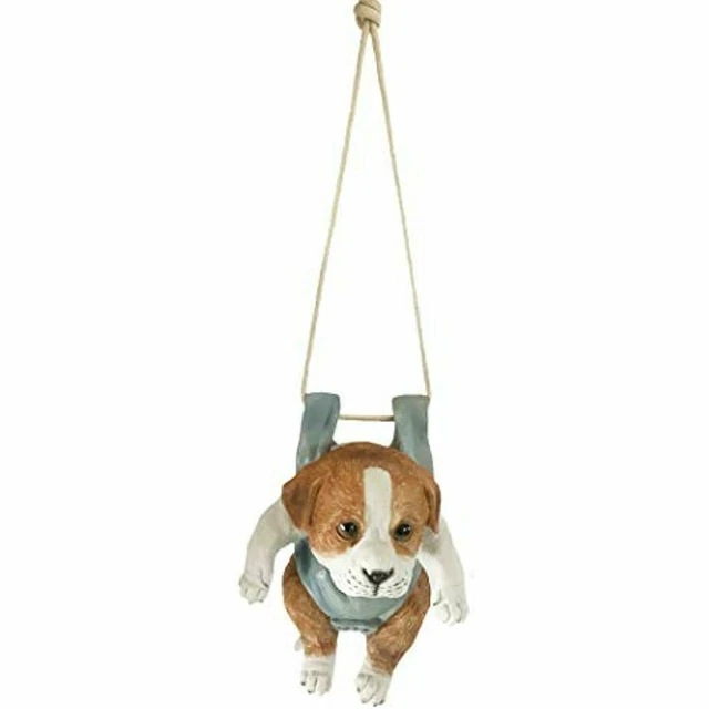 Urbalabs Best Buddies Baby Boy or Baby Girl Hanging Ceramic Puppy Nursery Decor,