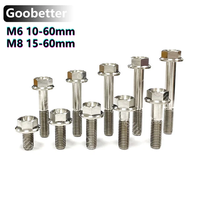 M8 Titanschrauben Flansch Sechskantschraube Lang 15 Bis 55mm Für
