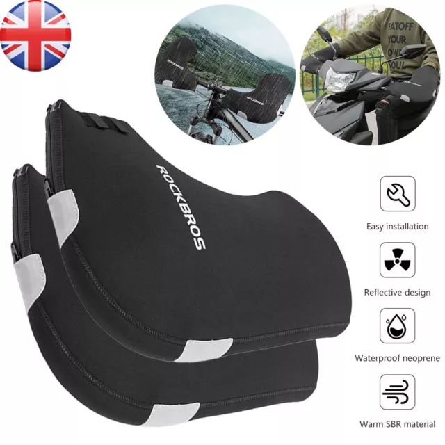 RockBros Winter Riding Gloves Handlebar Mittens Hand Warmers Covers Road Bike UK