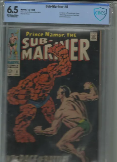 Sub-Mariner #8 FN 6.0 Prince Namor Vs Thing! Classic Cover!  Marvel 1968