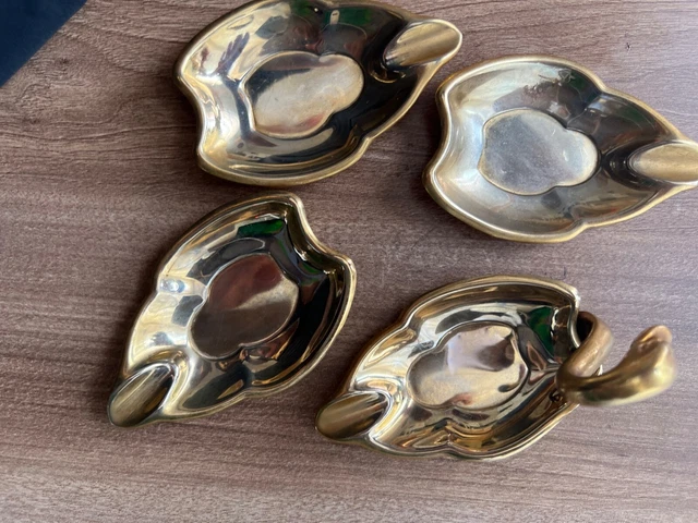 posacenere vintage placato oro 24k