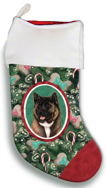 Christmas Stocking - Akita (Red/Brown) 11098