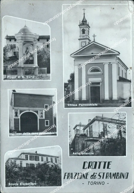 cg379 cartolina crotte frazione di strambino torino vedi retro