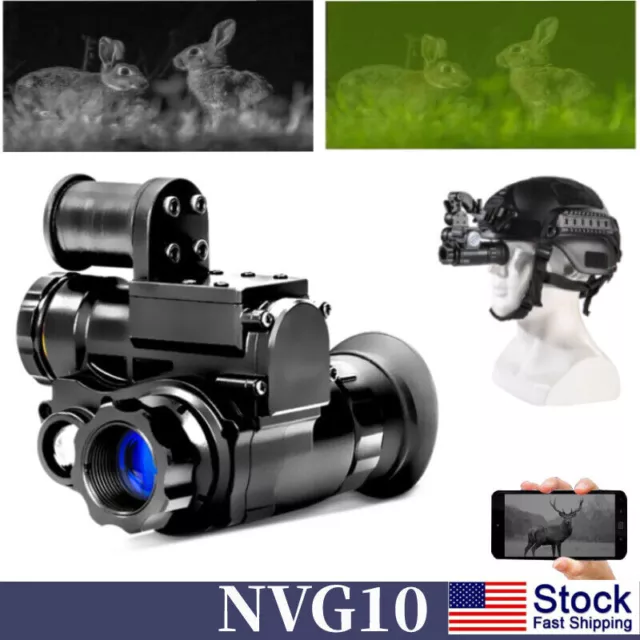 NVG10 1080P Helmet Monocular Night Vision Goggles WiFi Hunting Device US Stock