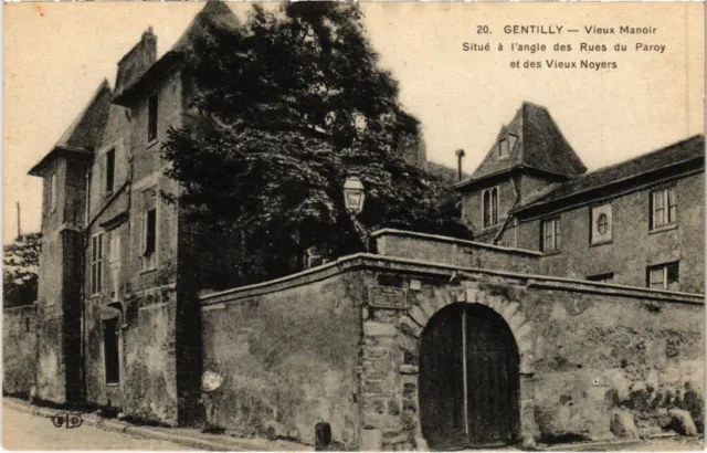 CPA AK Gentilly Vieux Manoir Situe a l'angle des Rues du Paroy FRANCE (1283046)