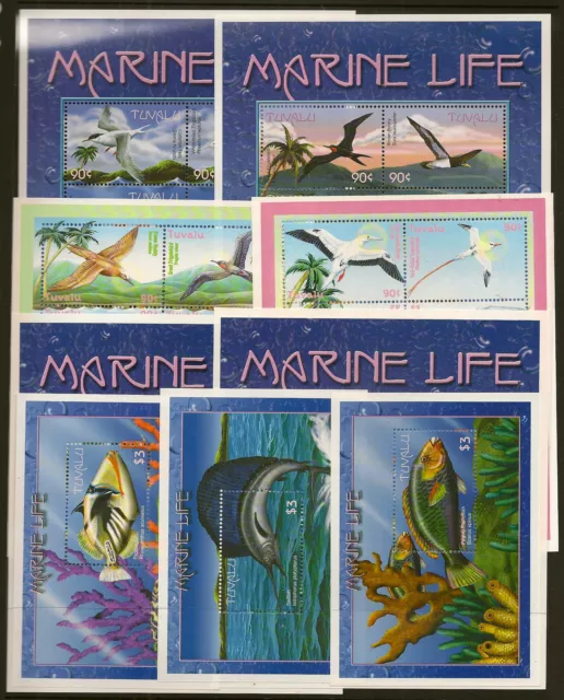 TUVALU :2000 Marine Life sheetlets+3 xMS SG877-912+MS913 unmounted mint