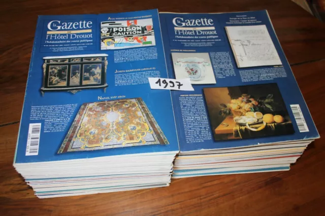 lot de 46  magazines GAZETTE DE L HOTEL DROUOT DE 1997 année complete