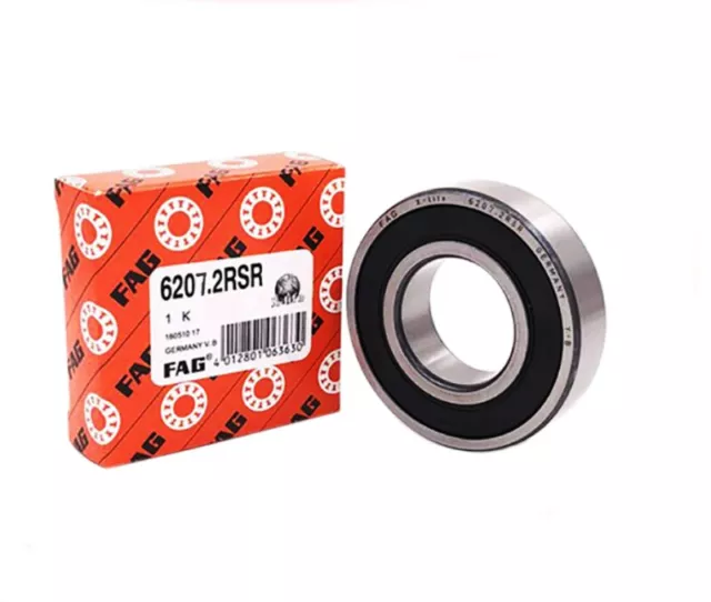 6207-2RSR FAG New Single Row Ball Bearing. Size: 35mmX72mmX17mm.