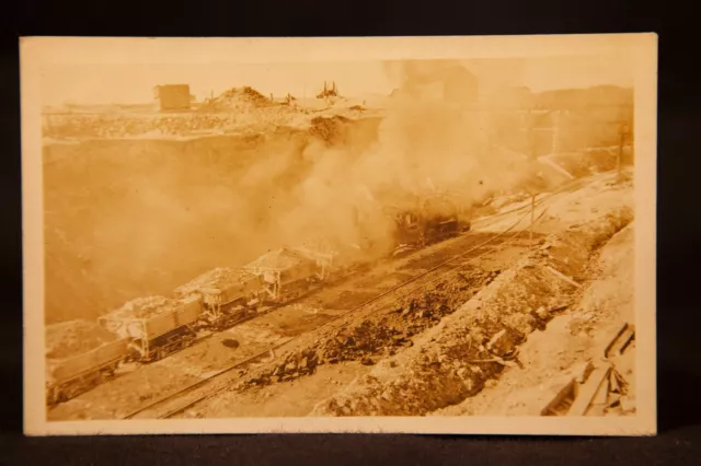 Pa Coal Mining Postcard Wilkes-Barre Train Hauling Anthracite Coal RPPC
