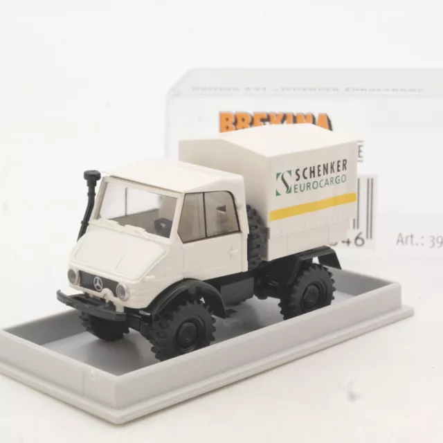 Brekina 1:87 39084 Unimog 421 Schenker Eurocargo in OVP QR1858