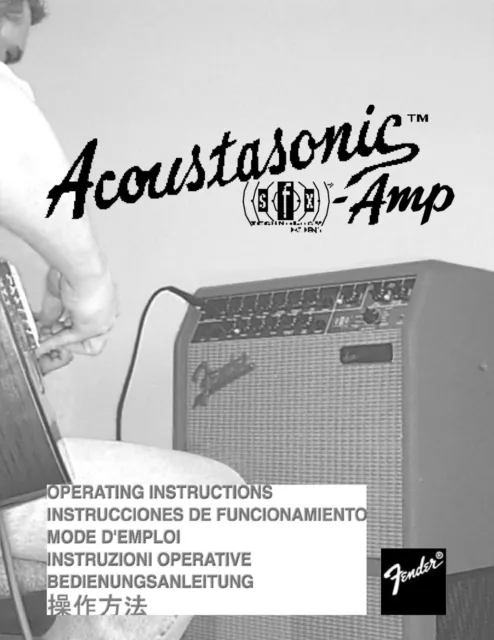-Operating Instructions Guitar Amplifier Fender Acoustasonic SFX
