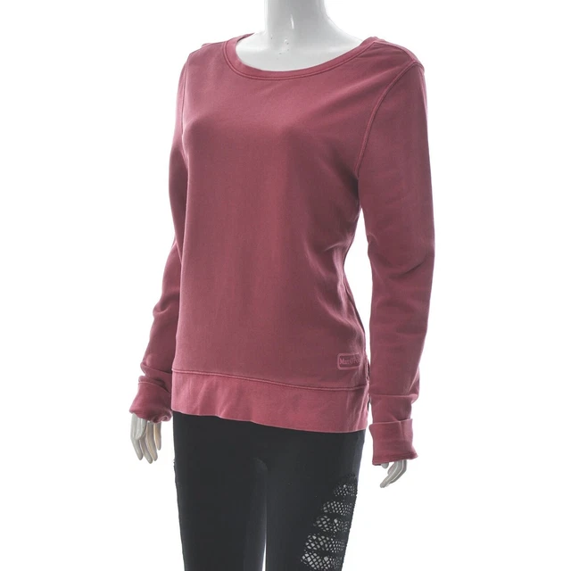 Marc O'Polo Femmes Col Rond Pull Graphique Manches Longues Bordeaux Taille S