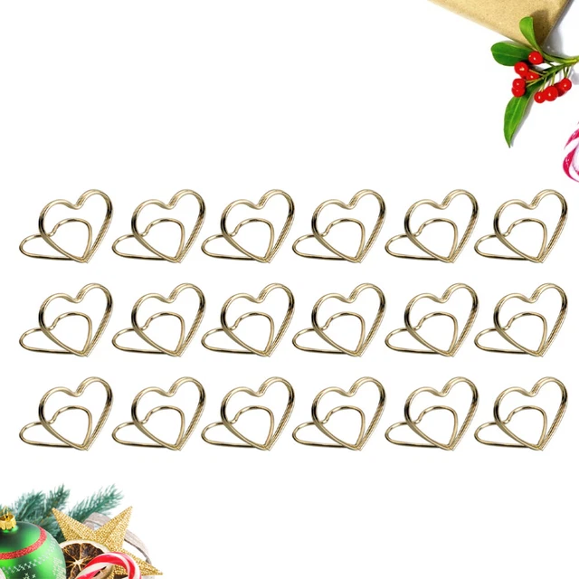 50 Clip Metallo Per Decorazioni - 5 Forme Diverse Oro Per Torte, Matrimoni E Feste - Foto 12