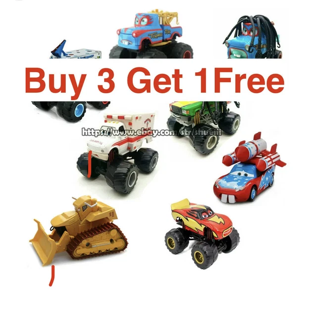 Disney Pixar Cars Toon Tormentor, Dr.Feel Bad, I-Screamer Monster Truck Gift Boy