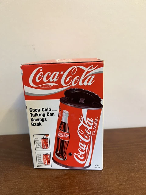 New Vintage 1997 Coca Cola Coke Talking Can Savings Bank