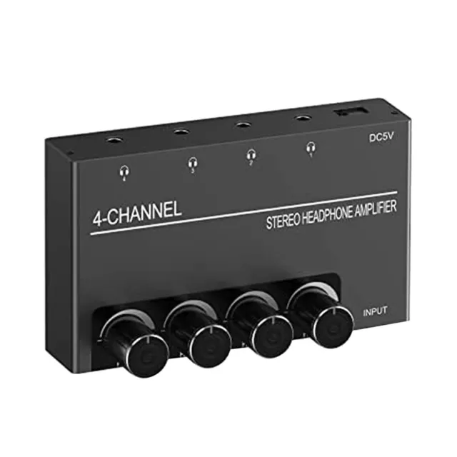 4 Channel Headphone Amplifier Stereo Audio , Headphone Splitter with 4 34443