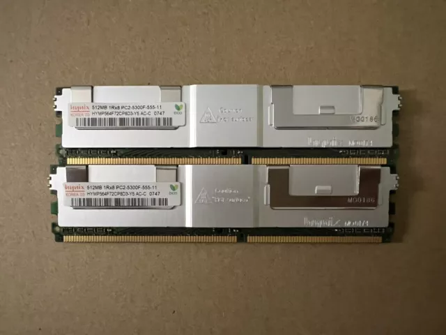 1GB (2x512MB) DDR2 PC5300F 555 FBDIMM Server RAM