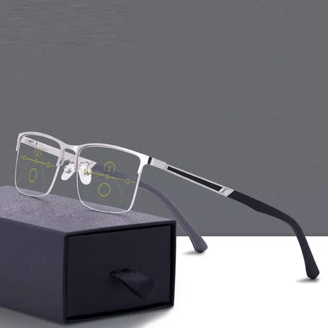 Gafas Lectura Multifocales Para Hombre Anteojos Progresivos Antiluz Azul Bloqueo
