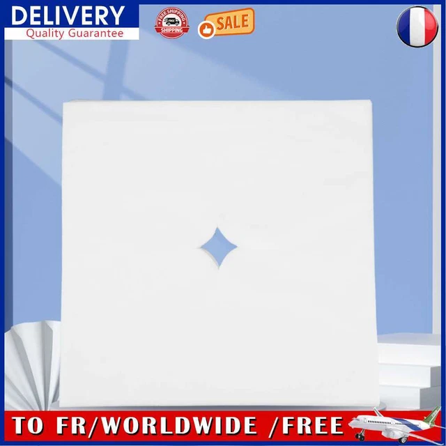 100pcs Disposable Face Pad Multicolor for Massage Tables/Chairs (White square T)