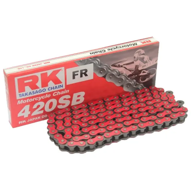 RK Kette 420er Teilung - 118 Glieder Rot Honda Dax Monkey Skyteam chain