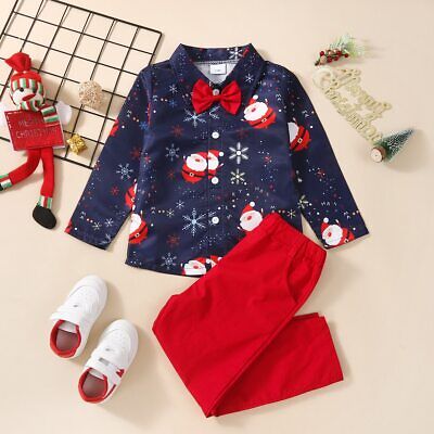 Christmas Winter Fall Newborn Baby boy Clothes Lounge Long Sleeve Outfits Set