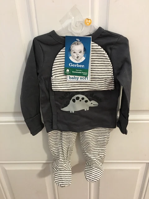 Brand New Infant Boys Size 3-6 Months Gerber 3 Piece Outfit