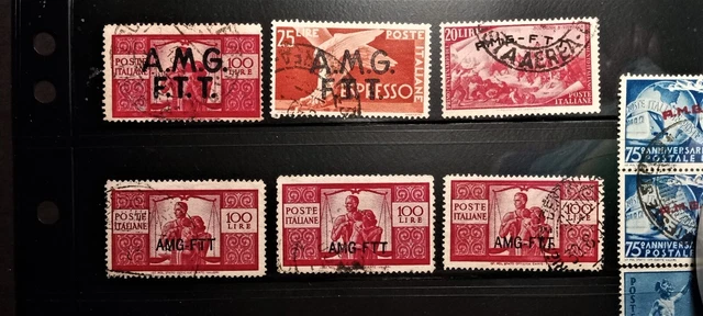 Italy Trieste Used 1947-55 Small Accumulation Scott Cat. $641.20 Scott Cat. 2017