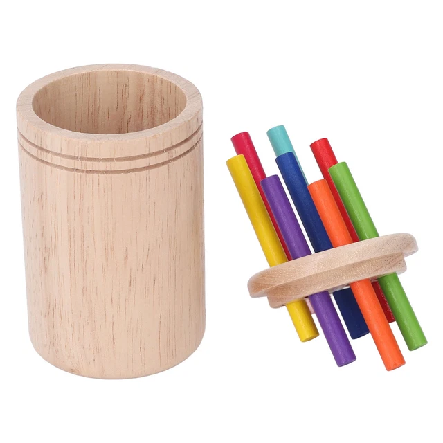WOODEN LEARNING COLOR Sorting Fine Motor Skills Sensory Matching Game ...