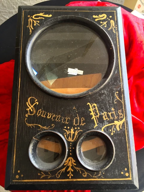 Vieux Sterreo Stand-Holzbetrachter Stereoscope Paris - Voir