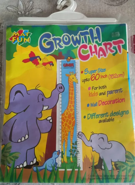 Giraffe Growth Chart For Children Up To 152cm (60 inch)