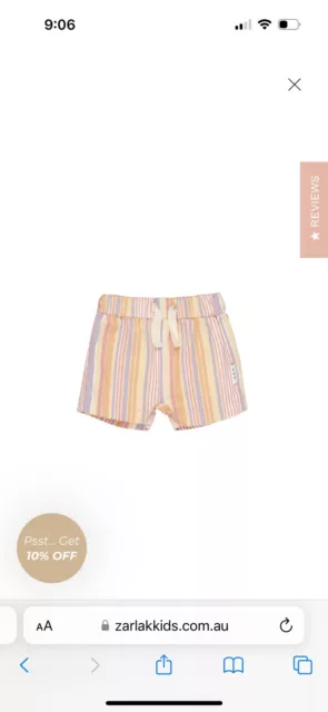 Huxbaby Vintage Stripe Short Toddler Size 3