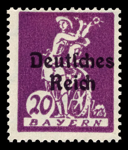 Germany Deutsches Reich 1920 Mi. Nr. 122 20 Pf Bavaria Definitive Overprint MNH