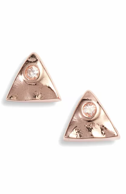 Gorjana Triangle Rose Gold One Size Stud Earrings 181002702RG