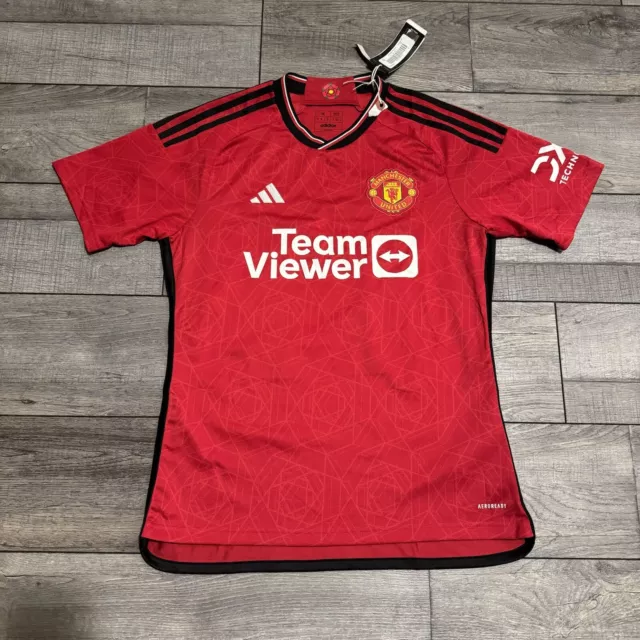 NWT Adidas Mens Manchester United 23/24 Home Jersey #10 Marcus Rashford Sz M