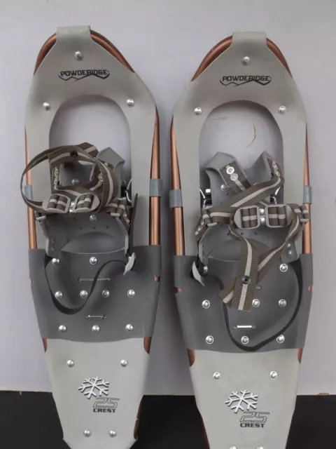 NEW Powderidge 'Crest 25' Gray Snow Shoes, 8" x 25” Powder Ridge