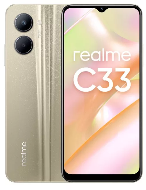 Smartphone Realme C33 4/64gb 6.5" Dorado Doble Sim Desbloqueado de Fábrica