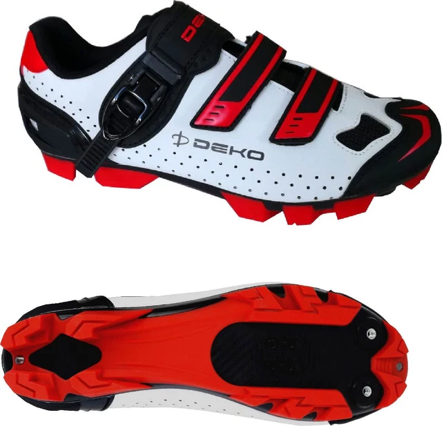 Scarpe ciclismo ciclista bicicletta mtb strappo e cricchetto tacchette SPD