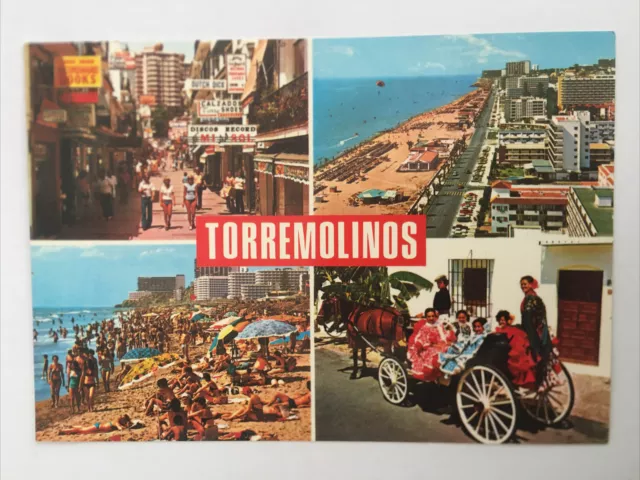 Torremolinos Costa Del Sol Spain Vintage Postcard