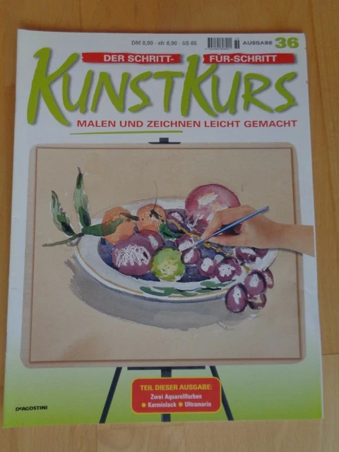 Zeitschrift~Der Schritt-für-Schritt-KUNSTKURS~Malen u.Zeichnen leicht gemacht 36
