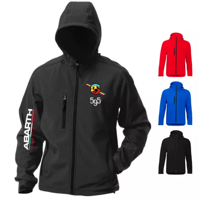 Abbigliamento Abarth 595 Softshell Uomo Auto Racing Giacca Antipioggia Invernale