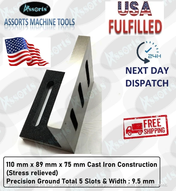 Caste Iron Slotted Angle Plate All Size Stress Relieved Machine- USA FULFILLED